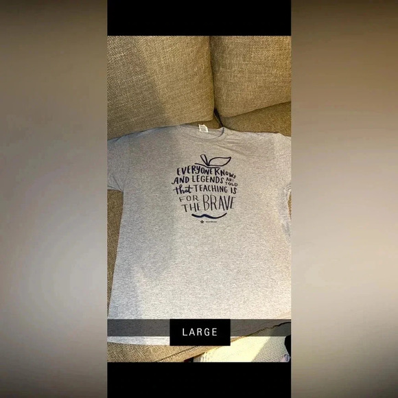 5 PC BUNDLE Teacher/Educator women short sleeve size LARGE t-shirts/tops - Picture 3 of 5